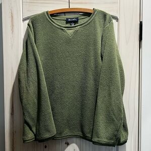 Denim&Co Light Green Crewneck Sweatshirt
